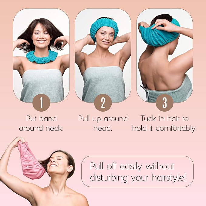 TASSI Hair Holder Head Wrap Stretch Terry Cloth, The Best Way To Hold Your Hair - Image 6