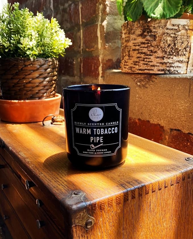 DW Home Warm Tobacco Pipe Scented Candles, 15 oz Large Double Wick Jar - Image 4