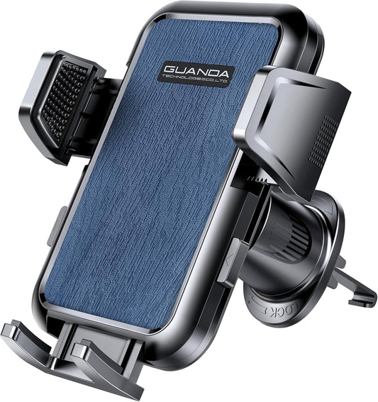[2025 New] Car Vent Phone Mount, [Upgrade Hook Clip Never Shake] Adjustable 360 Rotation Vent Clip Car Phone Holder Mount, Big Phone & Thick Case Friendly Fit for All iPhone, Samsung & Cell Phone