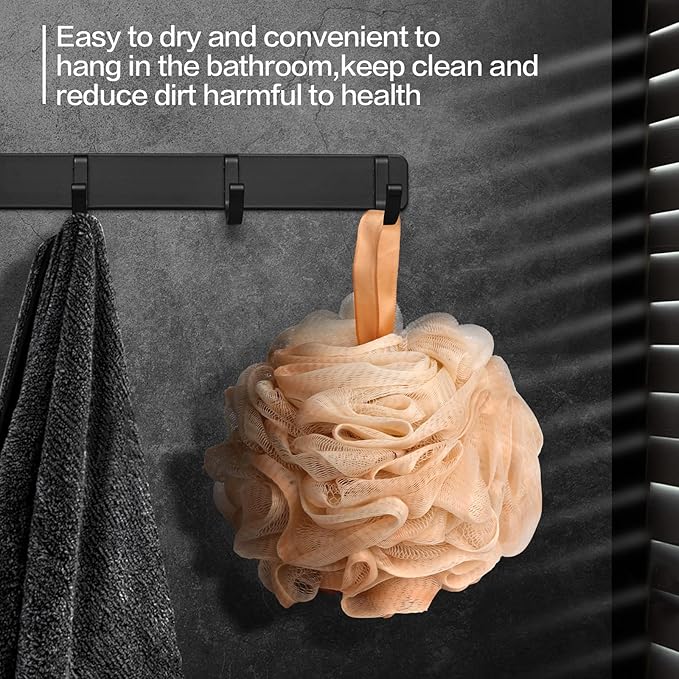 Fishent Loofah - Bath Sponge, 3 Pack 60G Large Shower Mesh Ball Soft Pouf Body - Image 4