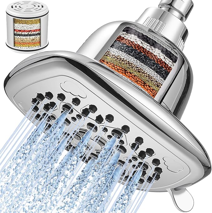 Cobbe Filtered Shower Head, 7 Modes High Pressure Shower Heads by Cobbe