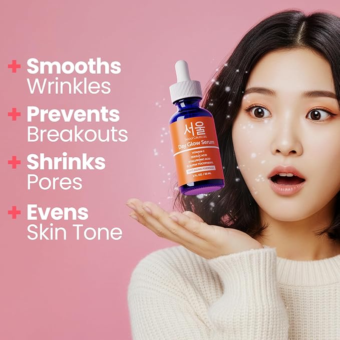 SeoulCeuticals Large 2oz Korean 20% Vitamin C Hyaluronic Acid Serum + CE - Image 2