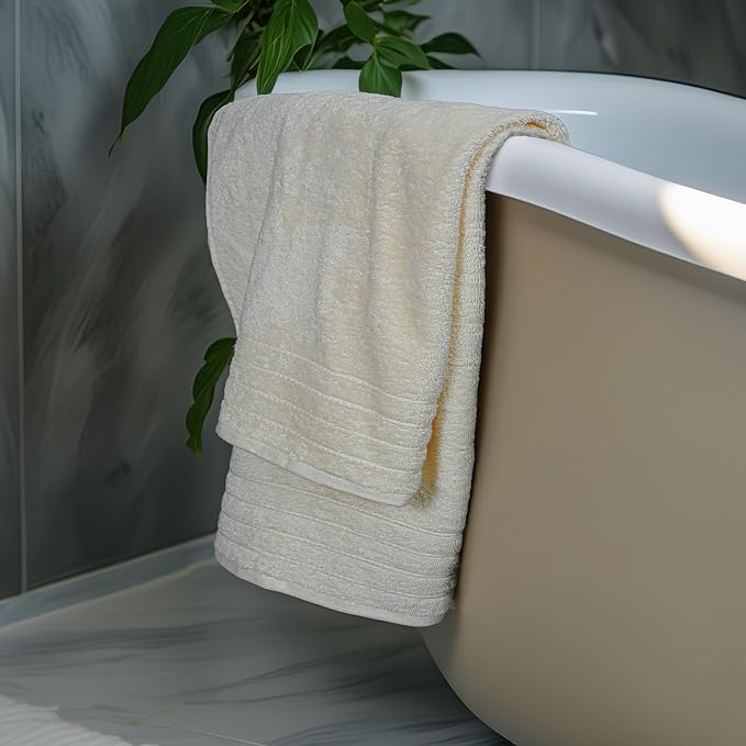 Tens Towels Pack of 4 Extra Large Bath Towels 30 x 60 Inches, 100% Cotton - Image 4