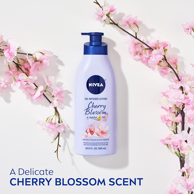 NIVEA Oil Infused Cherry Blossom and Jojoba Oil Body Lotion - Image 5