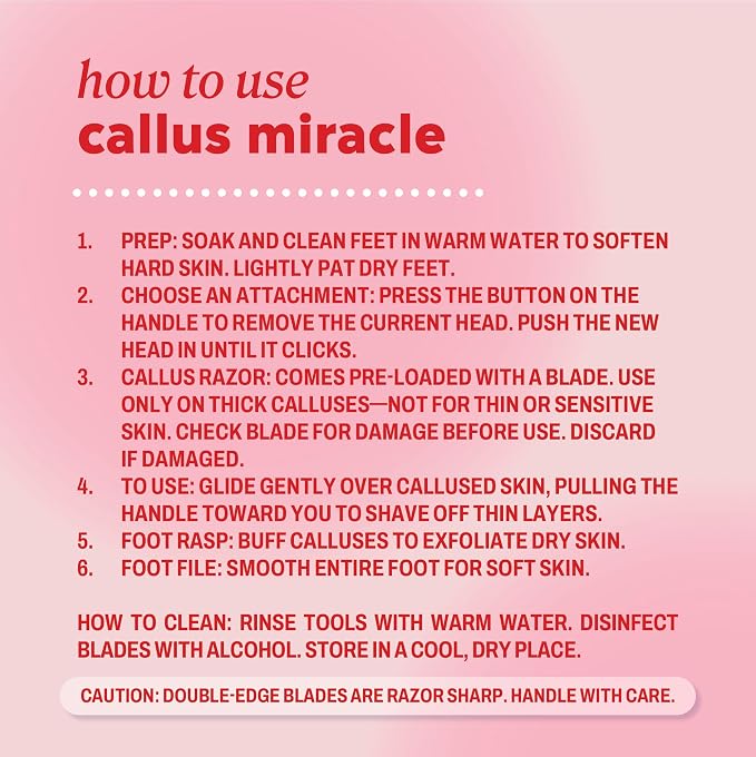 ONYX Professional Callus Miracle 3 Step Pedi Tool, Includes a Stainless Steel - Image 5