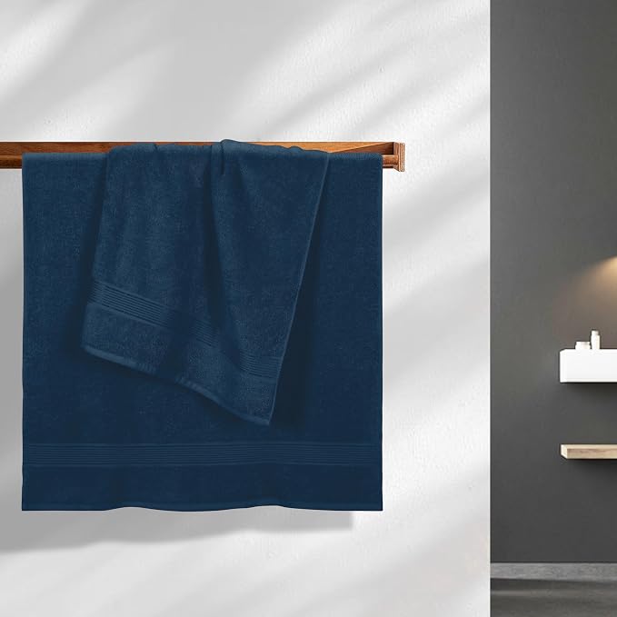 BELZZI Home Ultra Soft 4 Pack Oversized Bath Towel Set 27x54, Cotton Compact - Image 3