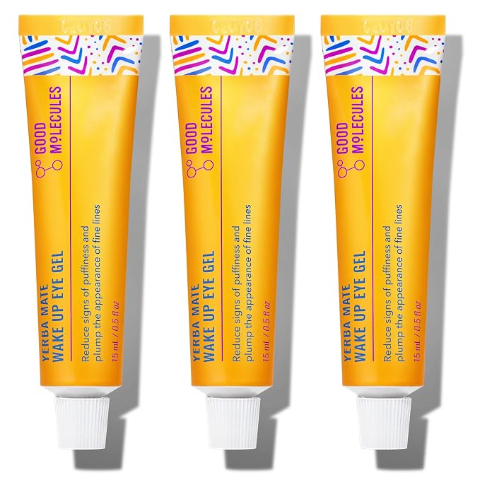 Good Molecules Yerba Mate Wake Up Eye Gel Pack 3 – 15 ml Each | Hydrating Under by GoodMolecules