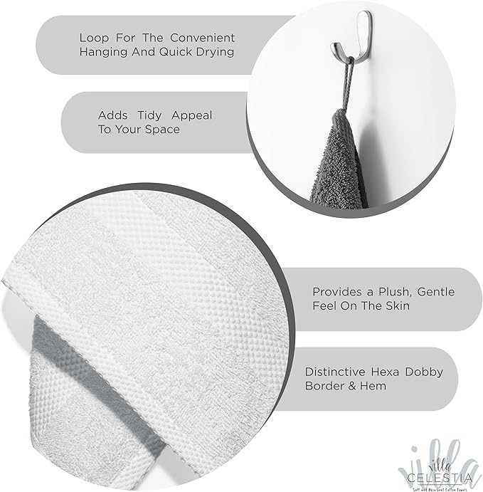 100% Cotton Wash Cloth for face & Body Set of 6, Sustainable, Highly Absorbent - Image 4