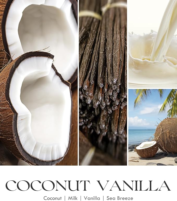 AOOVOO Coconut Vanilla Candles - 9 oz Scented Candles - Image 4