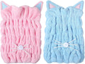 2Pcs Microfiber Hair Towel Wrap, Microfiber Hair Drying Towel Wraps by Unknown