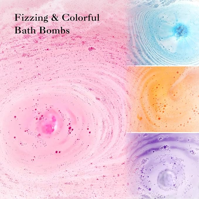 Bath Bombs for Kids with Surprise Inside, 9 Heart Imprint Kids Bath Bombs for - Image 4
