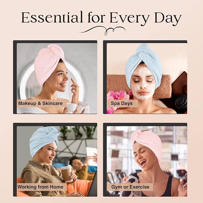 Cotton Hair Towel Wrap for Women/Kids | Quick Dry, Soft & Absorbent 420-GSM - Image 7