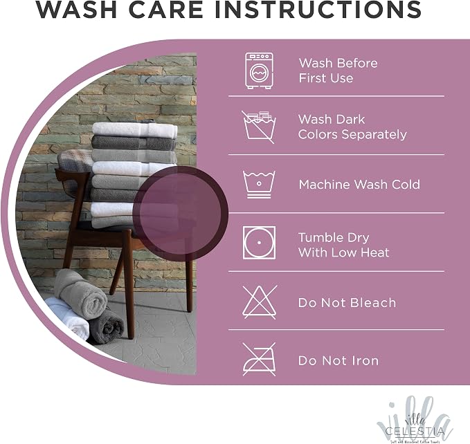 100% Cotton Wash Cloth for face & Body Set of 6, Sustainable, Highly Absorbent - Image 5