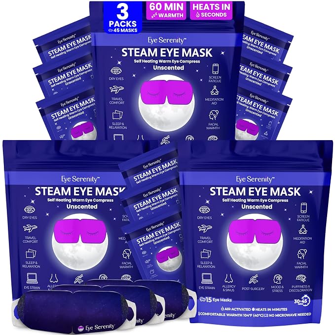 Eye Serenity Steam Eye Mask, Heated Eye Mask, Self Heating Warm Compress - Image 9