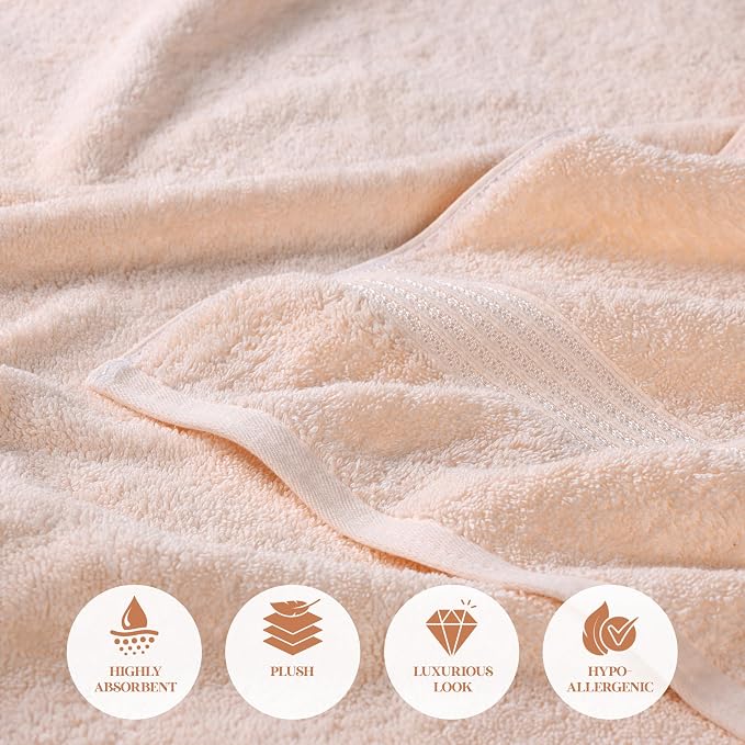 Superior Egyptian Cotton 2-Piece Bath Sheet Towel Set, Oversized Body Towels - Image 8