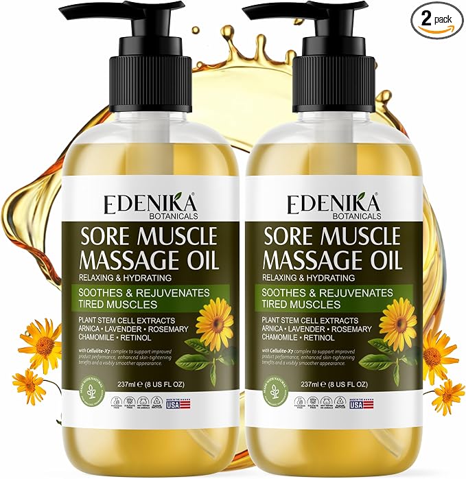 Edenika Botanicals Maximum Strength Sore Muscle Massage Oil by EdenikaBotanicals