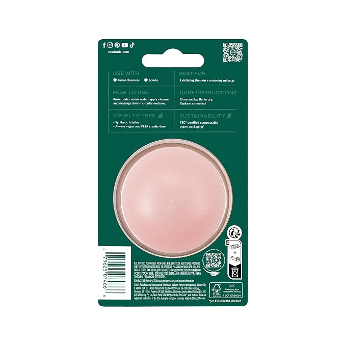 EcoTools Deep Cleansing Facial Brush, Manual Facial Cleansing Brush Exfoliates - Image 8
