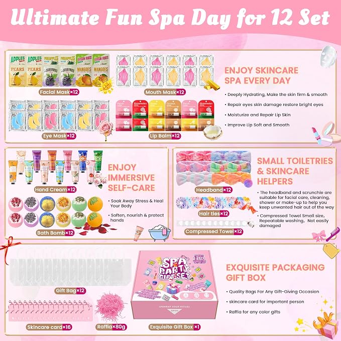 136 PCS Party Favors Bags for Eye Mask Lip Balm Hand Cream & Face Mask Skincare - Image 2