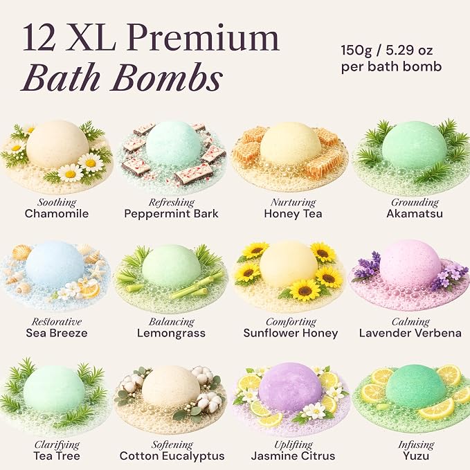ADELEGOURDAIN Bath Bombs Set XL, Spa Gift Set - Image 3