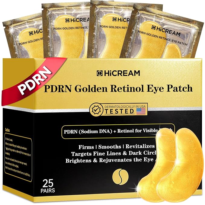 PDRN Under Eye Patches, 25 Pairs Retinol & Caffeine Eye Mask, Collagen - Image 9