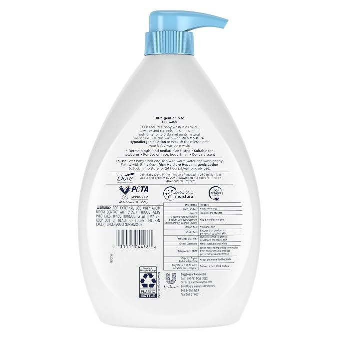 Baby Dove Sensitive Skin Hydrating Body Wash | Tear-Free & Hypoallergenic | - Image 2
