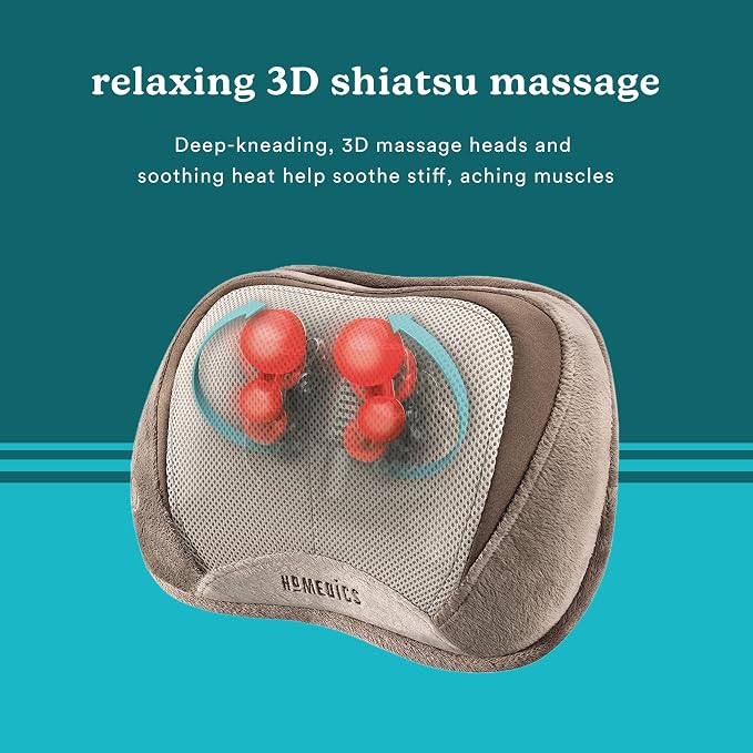 Homedics 3D Full Body Shiatsu & Vibration Massage and Heat Pillow - Image 4