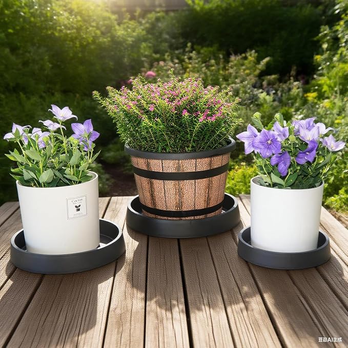Plant Saucer Tray for Ceramic Plastic Pots, 16 inch Plant Saucers for Indoors - Image 6