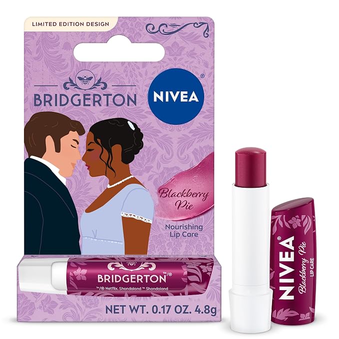 NIVEA Blackberry Pie Lip Balm, Nourishing Lip Care, Bridgerton Limited Edition by Nivea