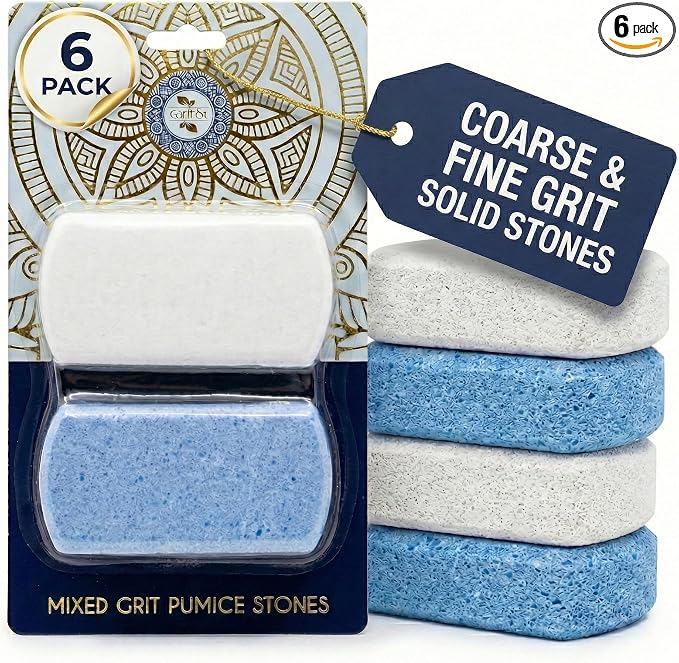 Earth & I Pumice Stone for Feet – 6-Pack Callus Remover Set | 3 Coarse + 3 Fine by EarthI