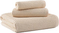 MICROFI New Microfiber Waffle Bath Towels, 3 Pieces, Fast Drying, Lint Free by Unknown