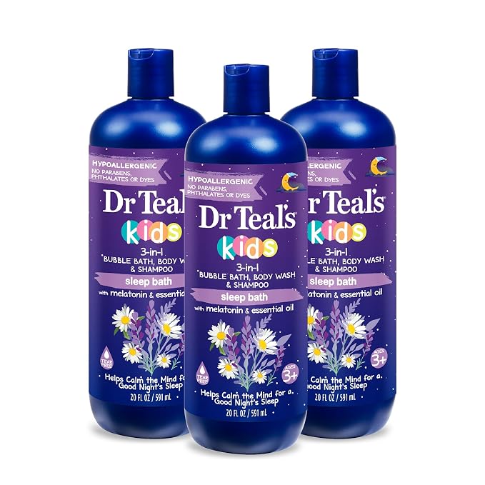 Dr Teal's Kids 3-in-1 Sleep Bath: Bubble Bath, Body Wash & Shampoo by DrTeals