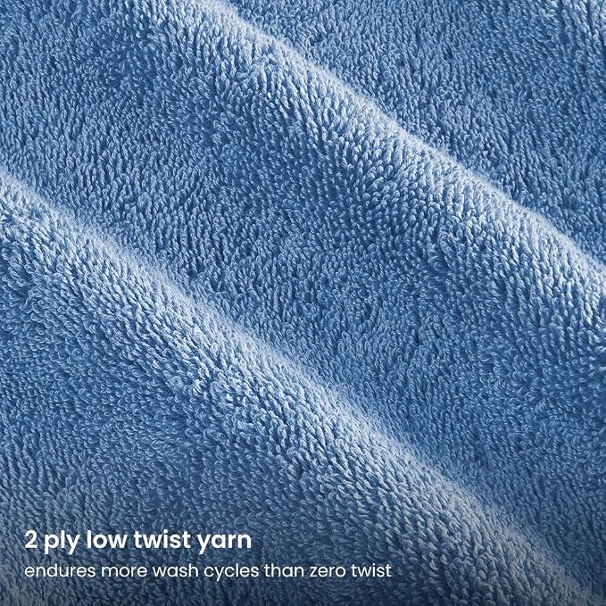 BIOWEAVES 100% Organic Cotton 700 GSM Plush Washcloths 13" x 13" GOTS Certified - Image 2