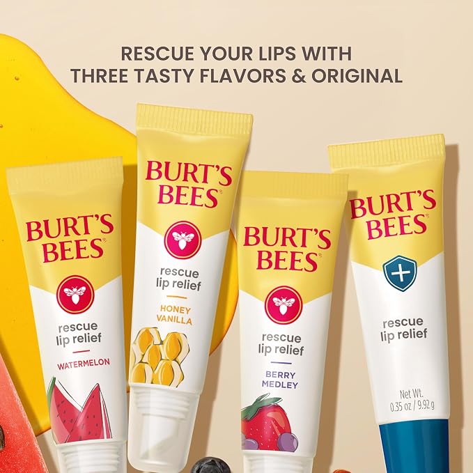 Burt's Bees Rescue Lip Relief, Watermelon, Hydrating Lip Balm - Image 9