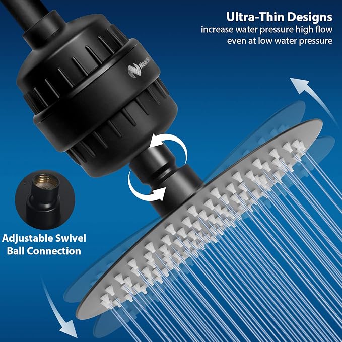 NearMoon Shower Head and 15 Stage Shower Filter Combo, High Pressure Filtered - Image 5