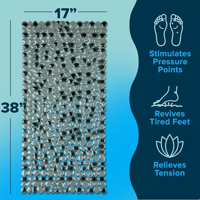 SlipX Solutions Non Slip Pebble Bath Mat - Image 4
