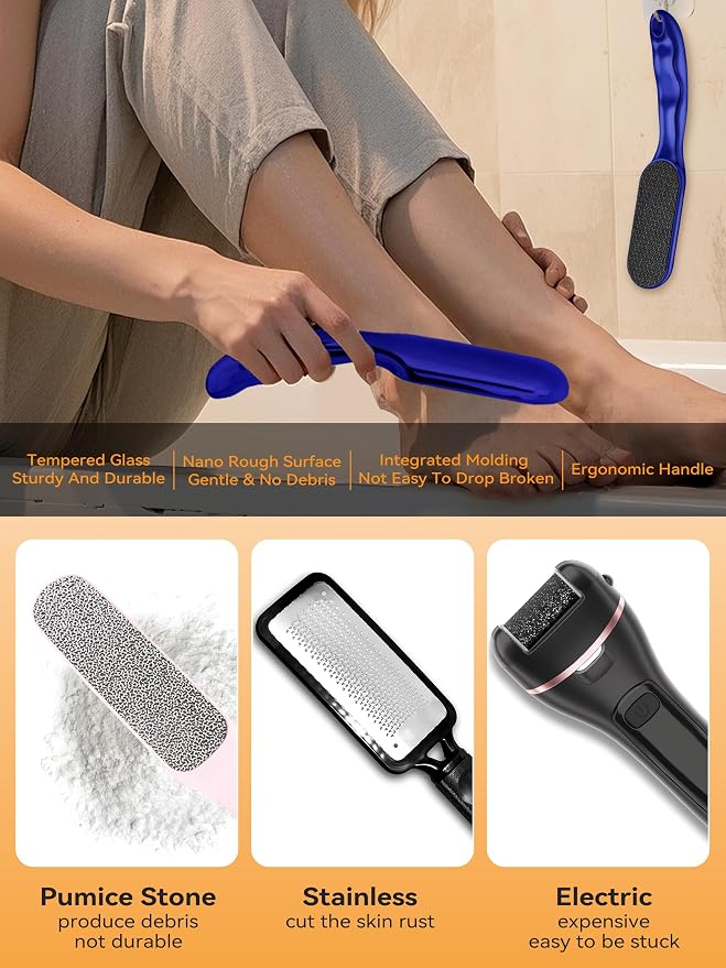 Beyond The Cream Veins Grain Foot File, Nano Glass Foot File, Hard Skin Callus - Image 2