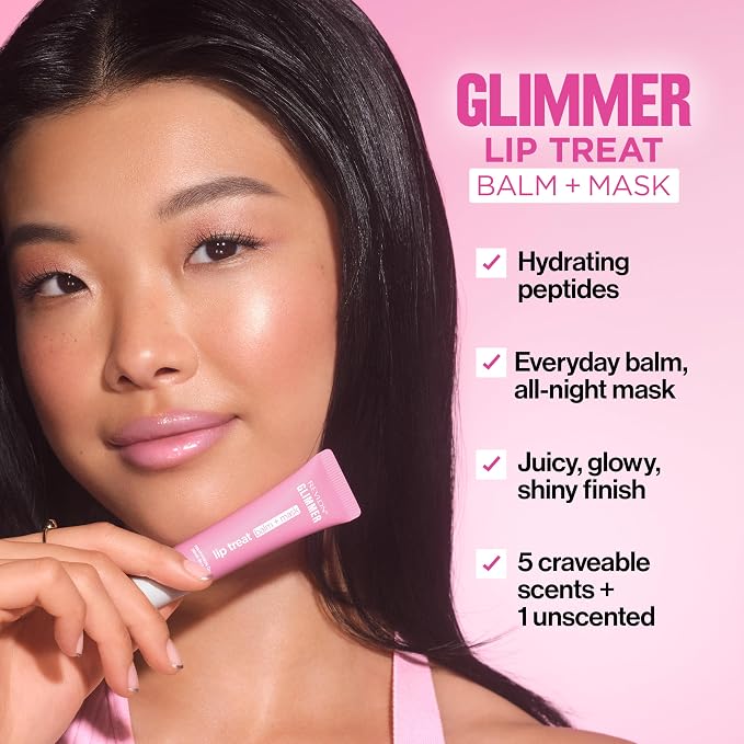 Revlon Glimmer Lip Treat Balm + Mask, Overnight Peptide Lip Treatment, 002 - Image 5