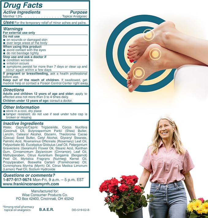 Frankincense & Myrrh Foot Pain Relief Cream - Image 8