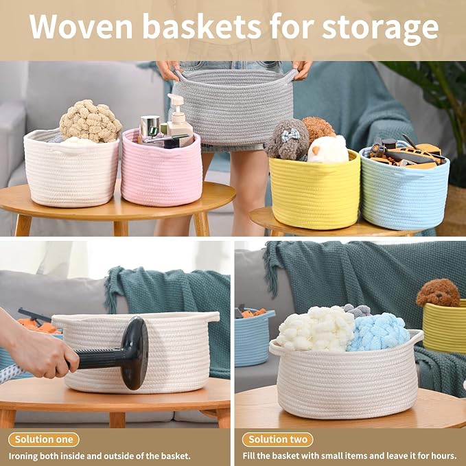 Happyiren Cute Burgundy Woven Gift Basket – Empty Burr Baskets - Image 7
