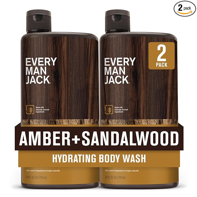 Every Man Jack Amber+Sandalwood Hydrating Mens Body Wash by EveryManJack