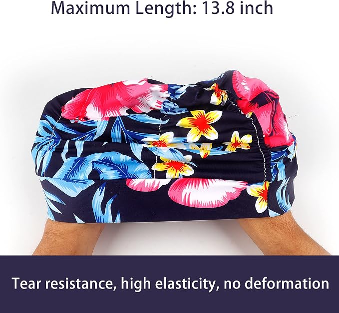 Swim Caps for Women Swimming, Comfort Pleated Swimming Cap for Long Hair - Image 4