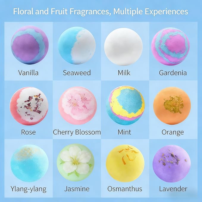 12-Piece Bath Bomb Gift Set for Kids, Bath Bombs for Kids - Image 7