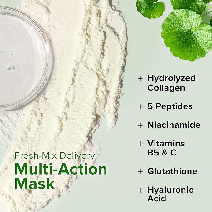 Ebanel Collagen Peptides Wash-Off Face Mask Set, 8 Pack Instant Skin Tightening - Image 3