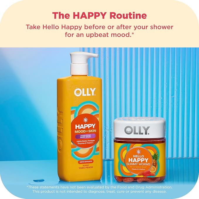 OLLY Exfoliating Body Wash Happy Mood + Skin jojoba beads, pineapple enzymes & - Image 9
