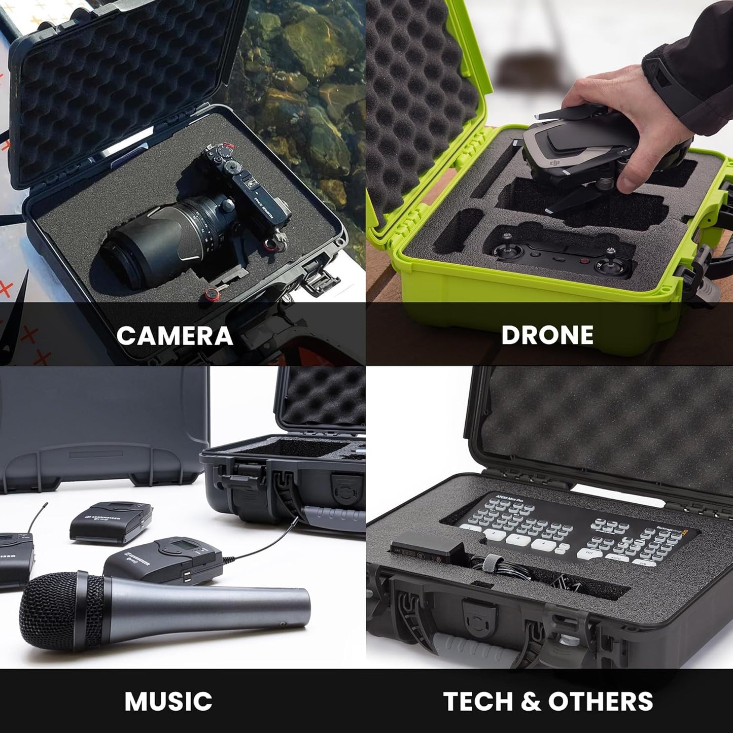 NANUK 910 Hard Case with Customizable Cubed Foam, IP67 Waterproof, Dustproof and Impact Resistant, 14.3” x 11.1” x 4.7”, Rugged Construction for Ultimate Protection, Made in Canada – Red