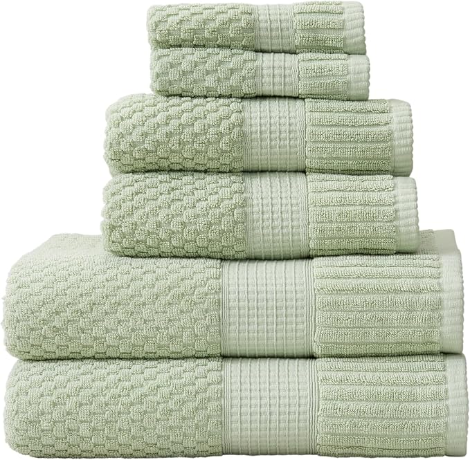 NY Loft 100% Cotton Towel Set 6 Piece Towel Set | Super Soft & Absorbent by NYLoft