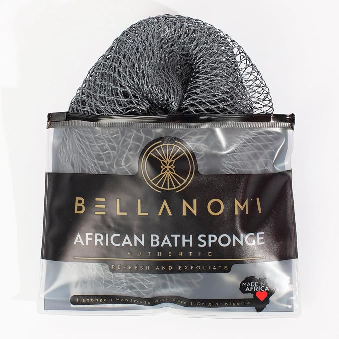 BELLANOMI African Exfoliating Net Sponge, Ethically sourced from Nigeria by Bellanomi
