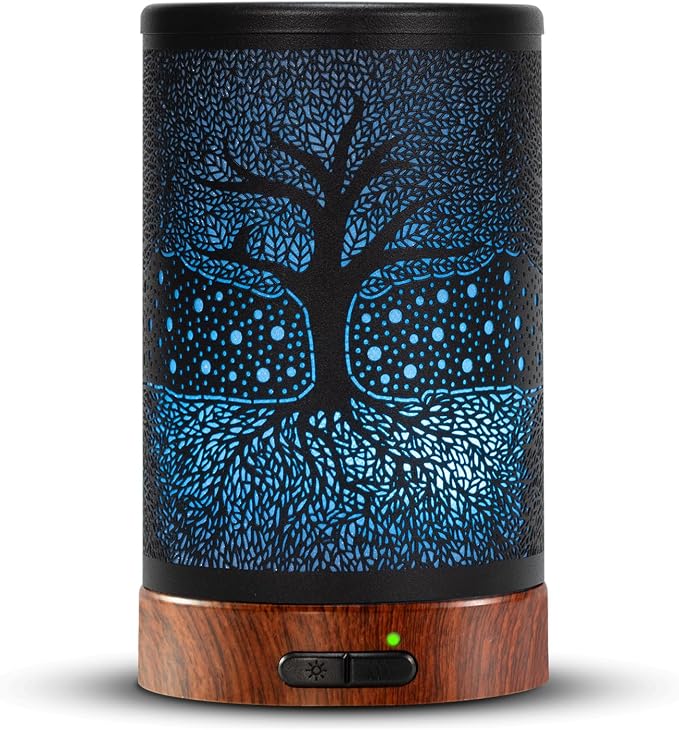 EQUSUPRO Essential Oil Diffuser 150ml Black Metal Aromatherapy Oil Diffuser by EQUSUPRO