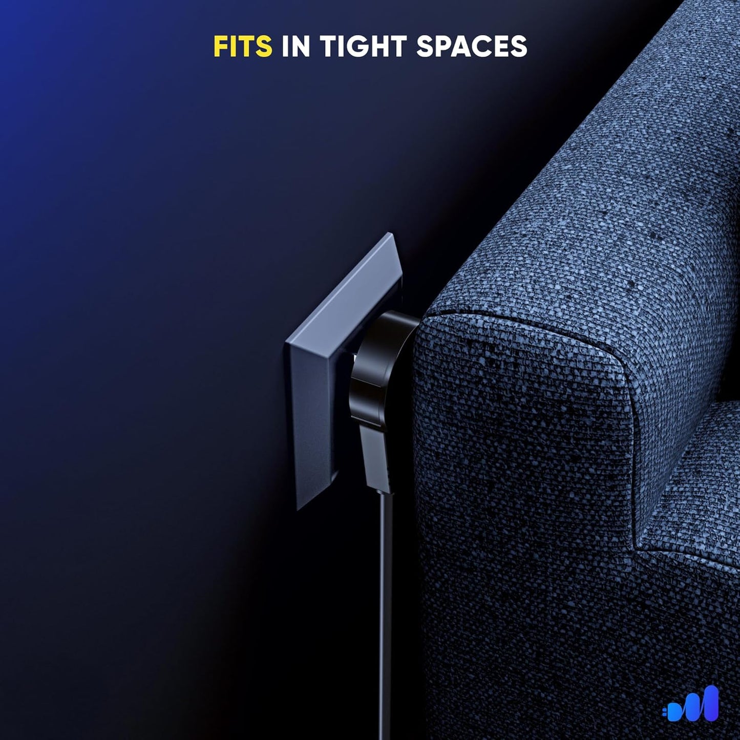 Maximm Monitor Computer Power Cord 15 Ft Flat Plug 360° Rotating PC Cable 3 Prong for, Desktop, Printer, Scanner, 16 AWG NEMA 5-15P to IEC13 - UL Certified