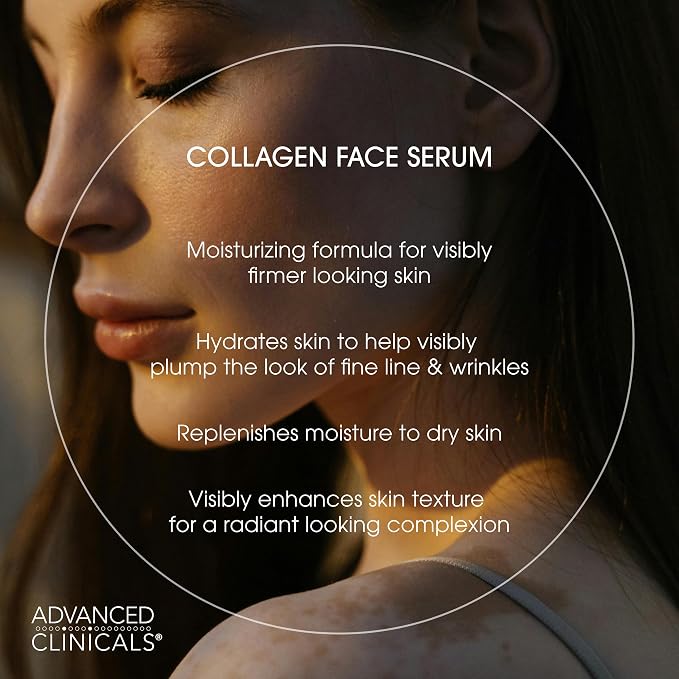 Advanced Clinicals Collagen Facial Serum + Turmeric Oil Face Serum Skin Care Set - Image 2